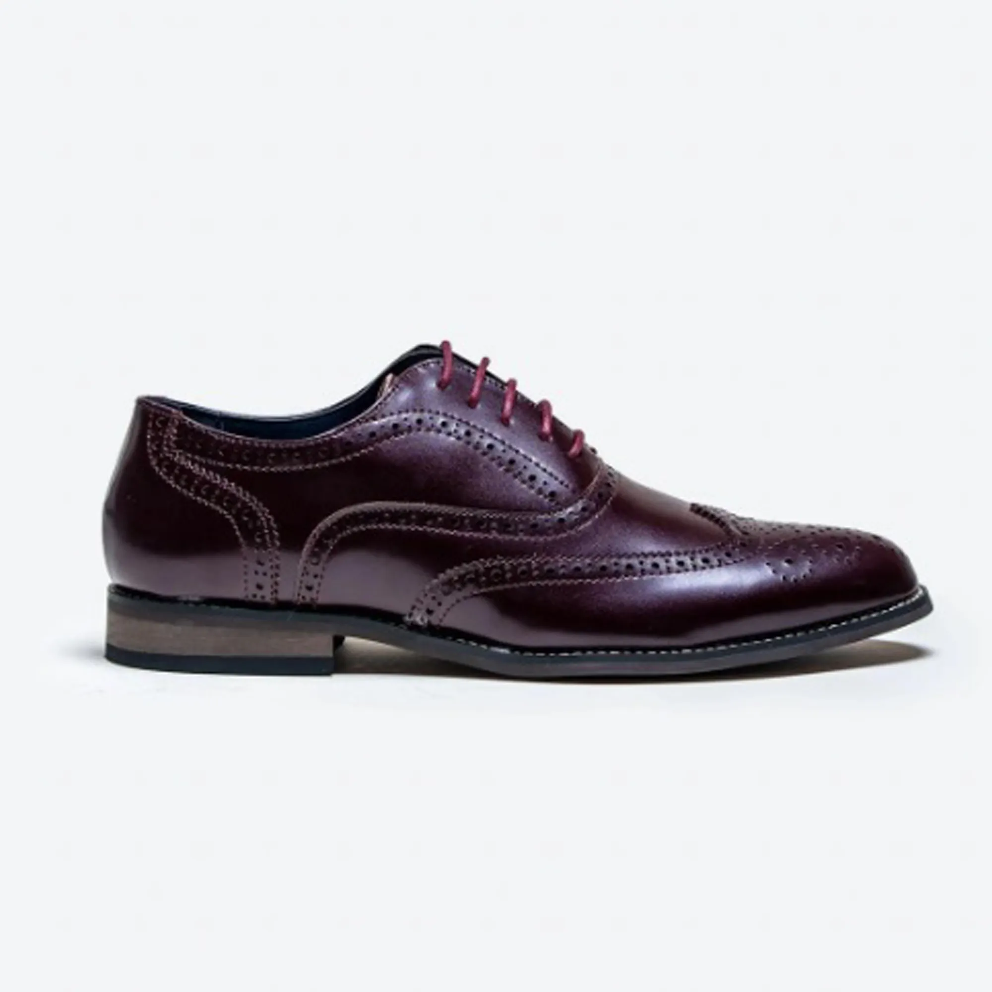 Cavani Clark Wine Leather Brogues Oxfords Formal Shoes