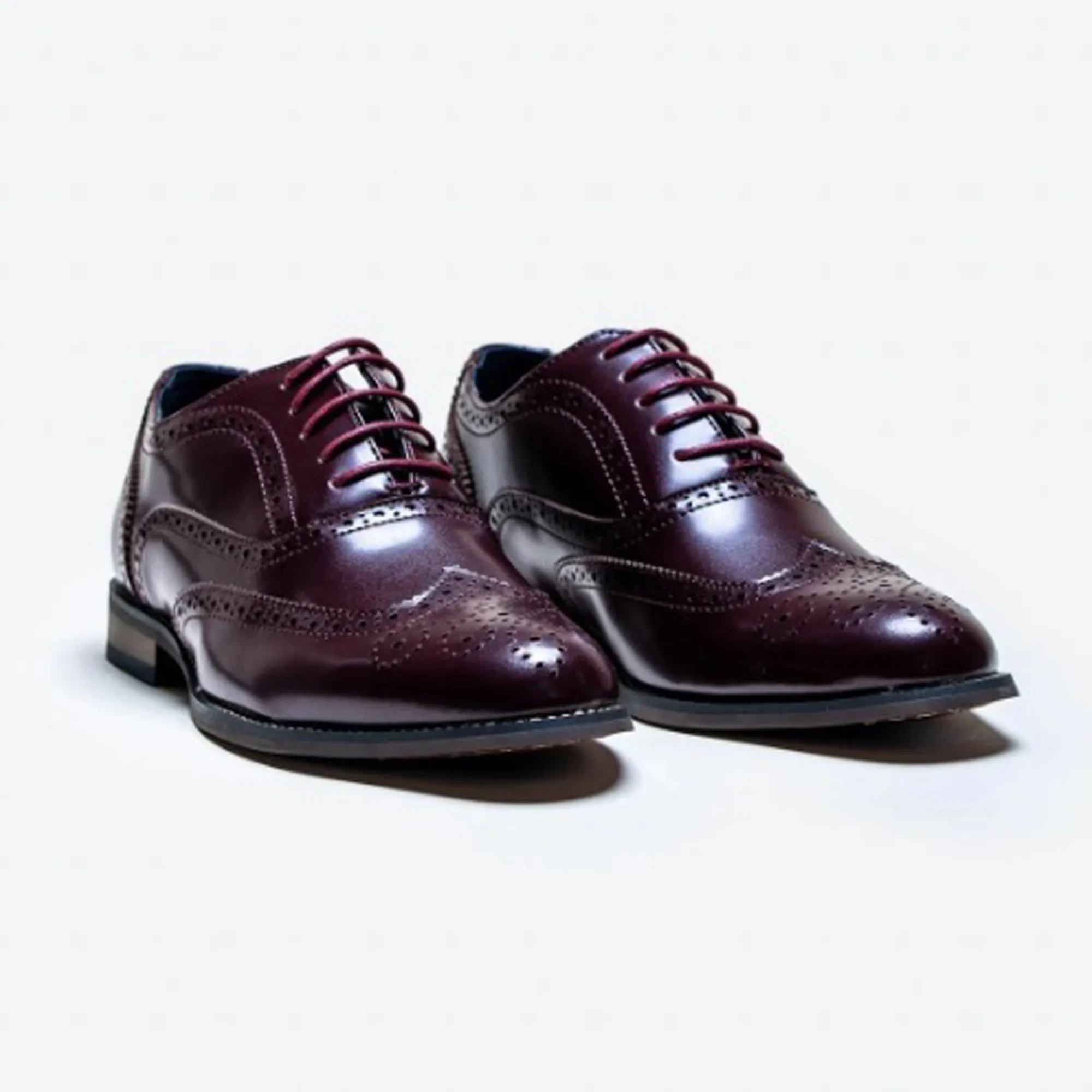 Cavani Clark Wine Leather Brogues Oxfords Formal Shoes