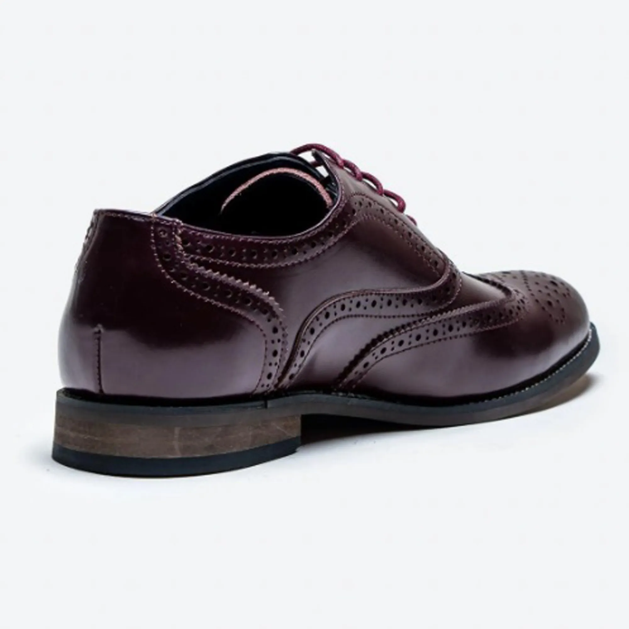 Cavani Clark Wine Leather Brogues Oxfords Formal Shoes