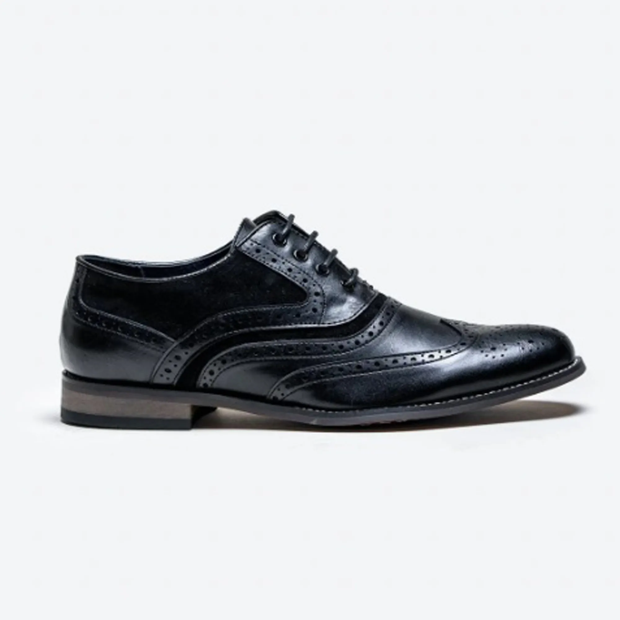 Cavani Russell Black Leather Brogues Formal Shoes