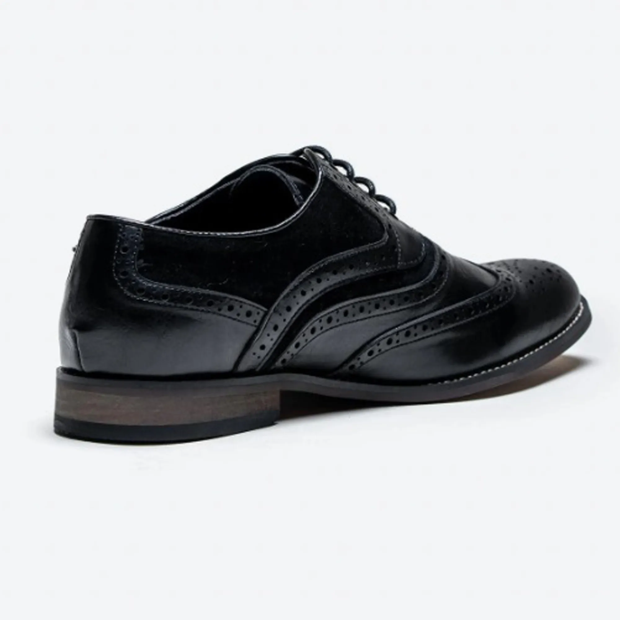 Cavani Russell Black Leather Brogues Formal Shoes