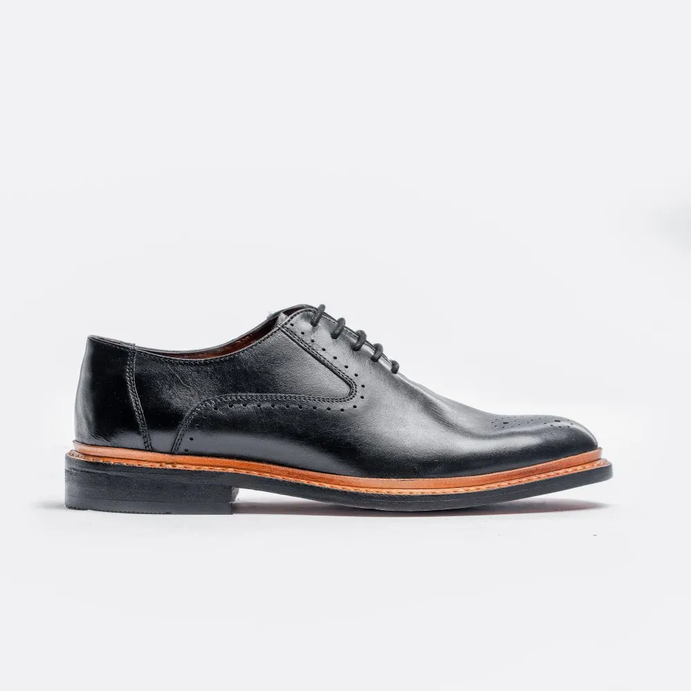 Cavani Signature Brogues Brentwood Black Leather Shoes