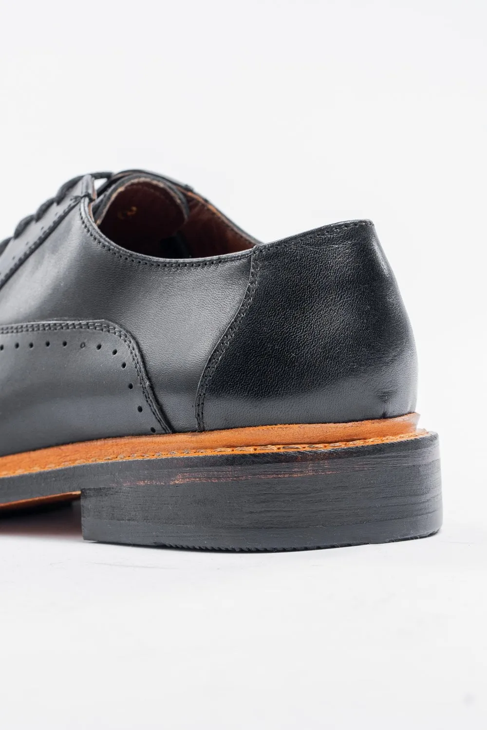 Cavani Signature Brogues Brentwood Black Leather Shoes