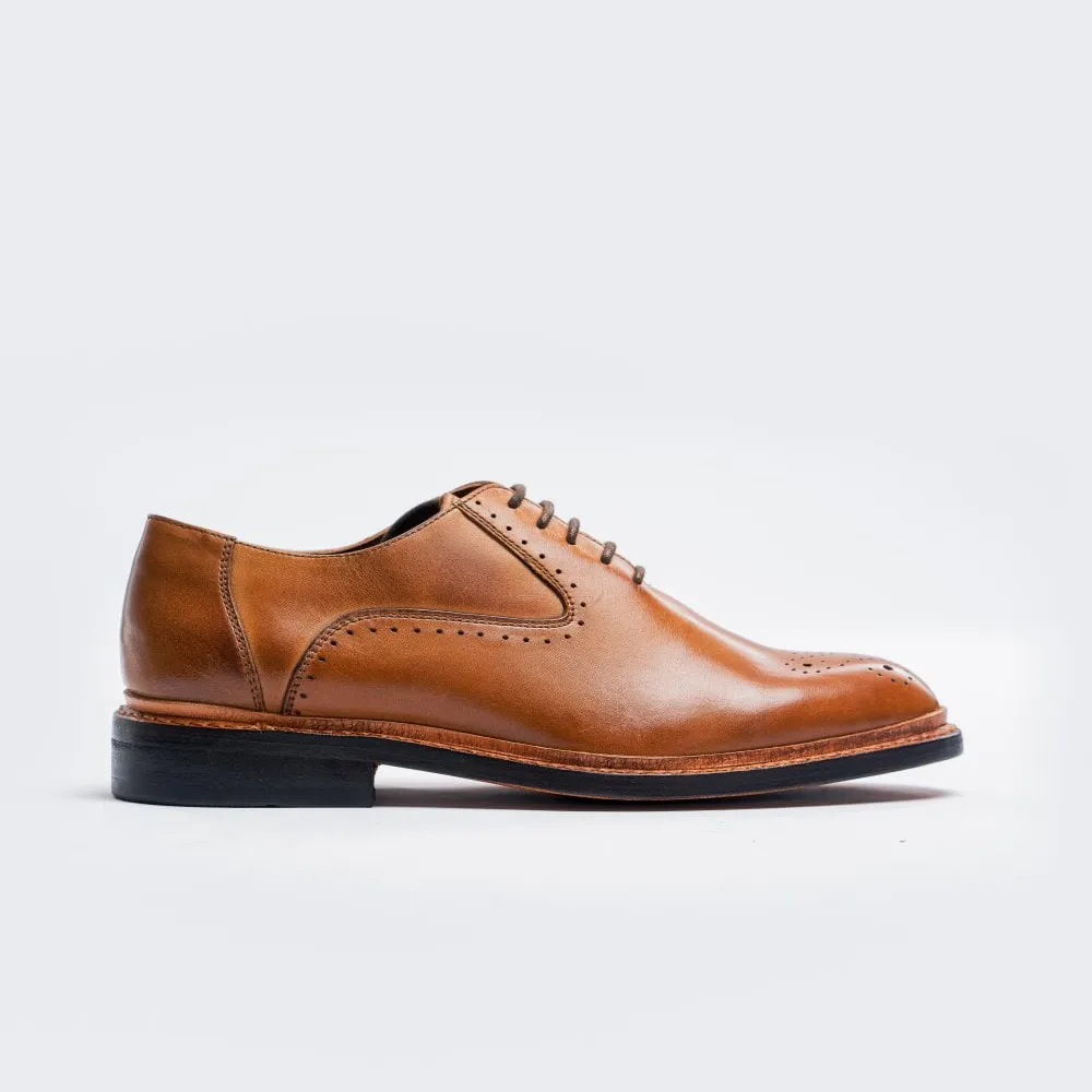 Cavani Signature Brogues Brentwood Tan Leather Shoes