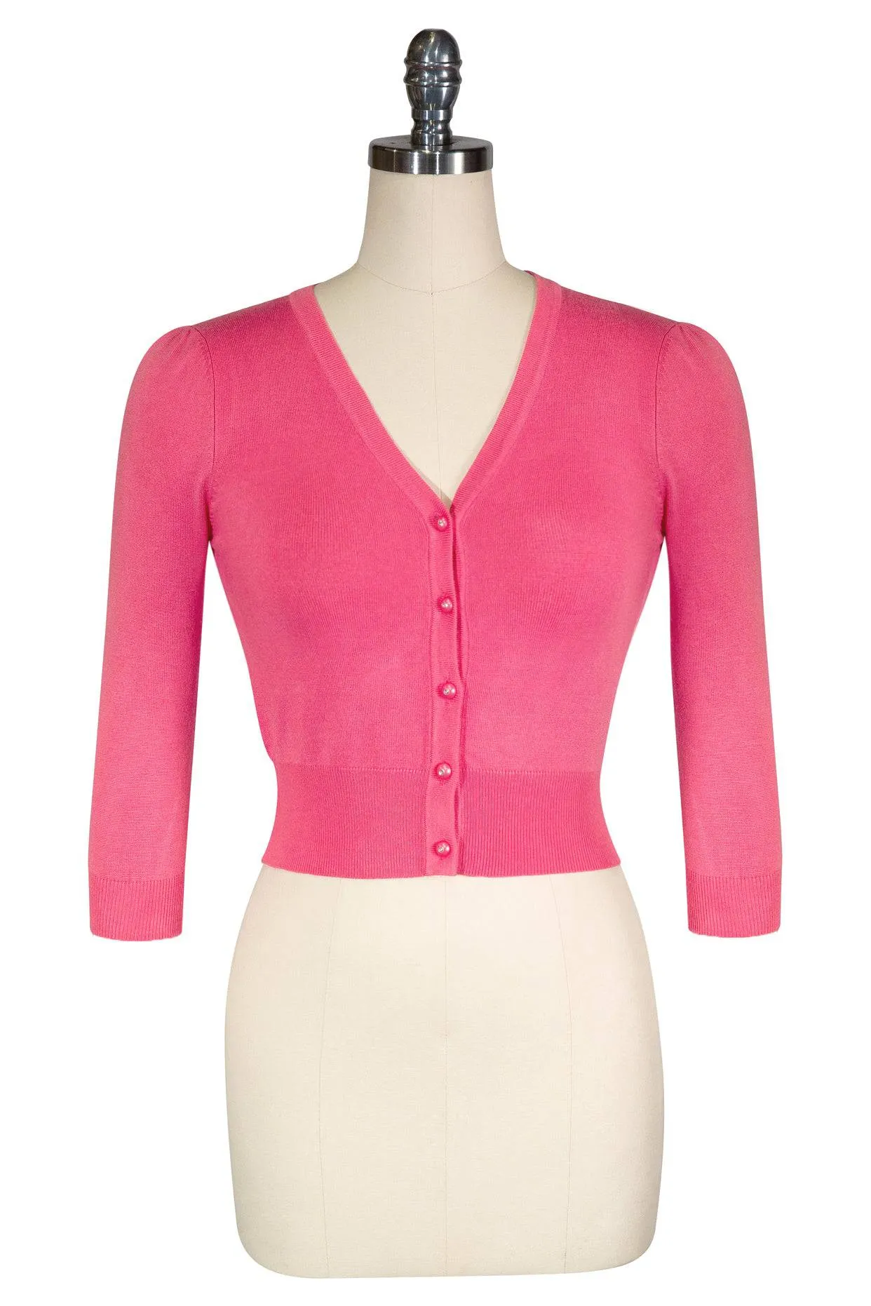 Coco V Neck Cardigan (Coral Pink)