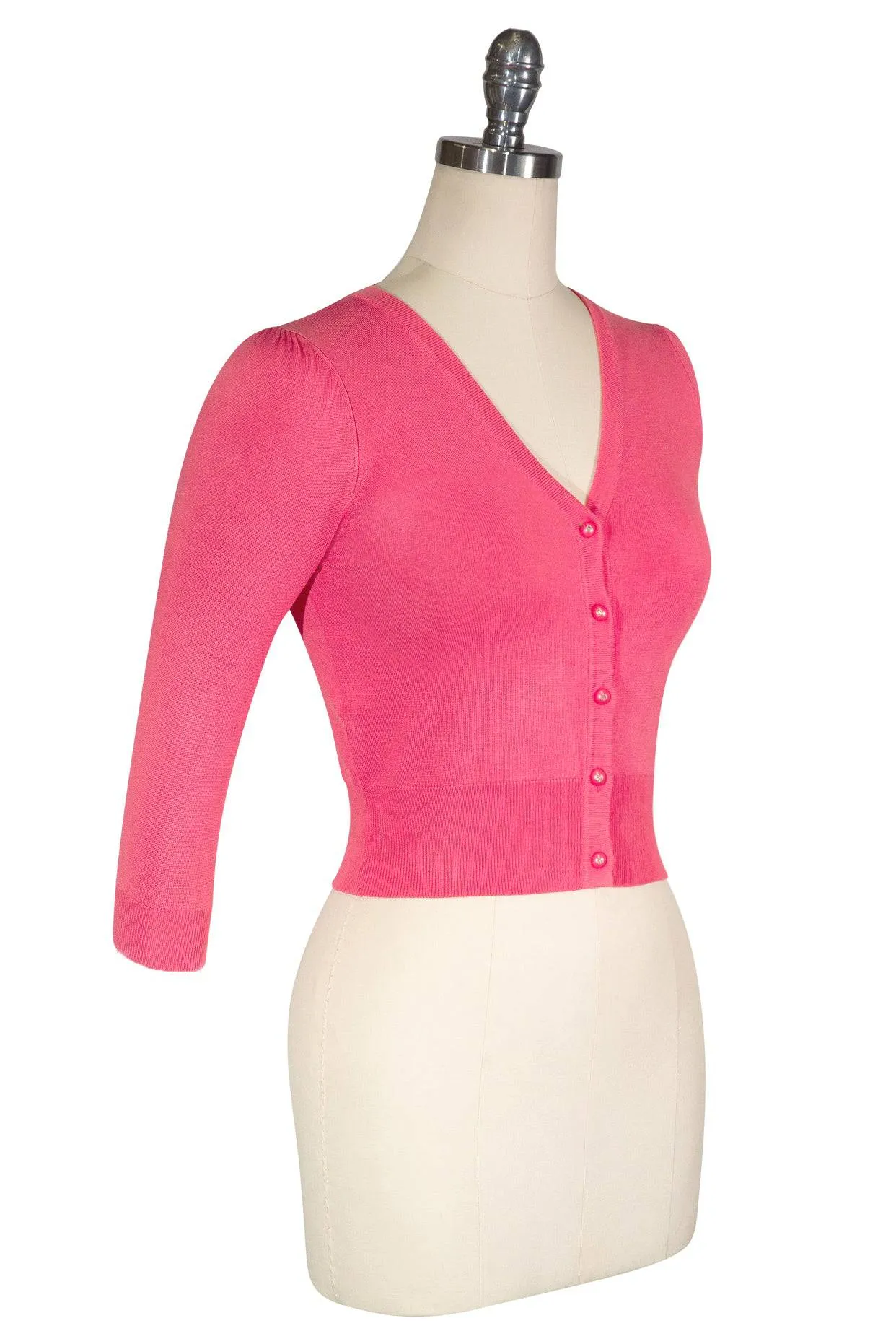 Coco V Neck Cardigan (Coral Pink)