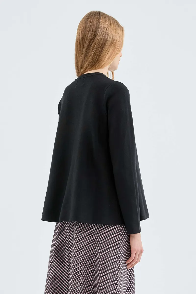 COMPANIA FANTASTICA | Black Flared Cardigan