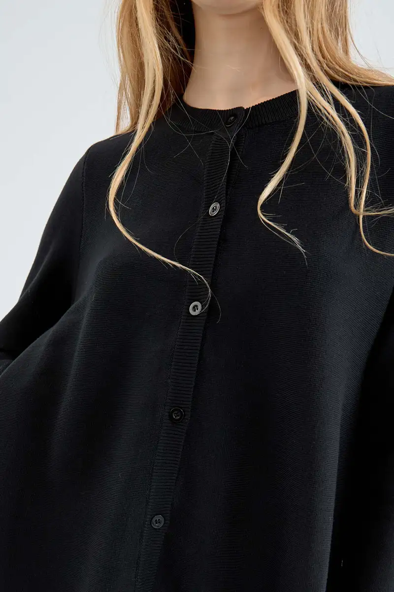 COMPANIA FANTASTICA | Black Flared Cardigan