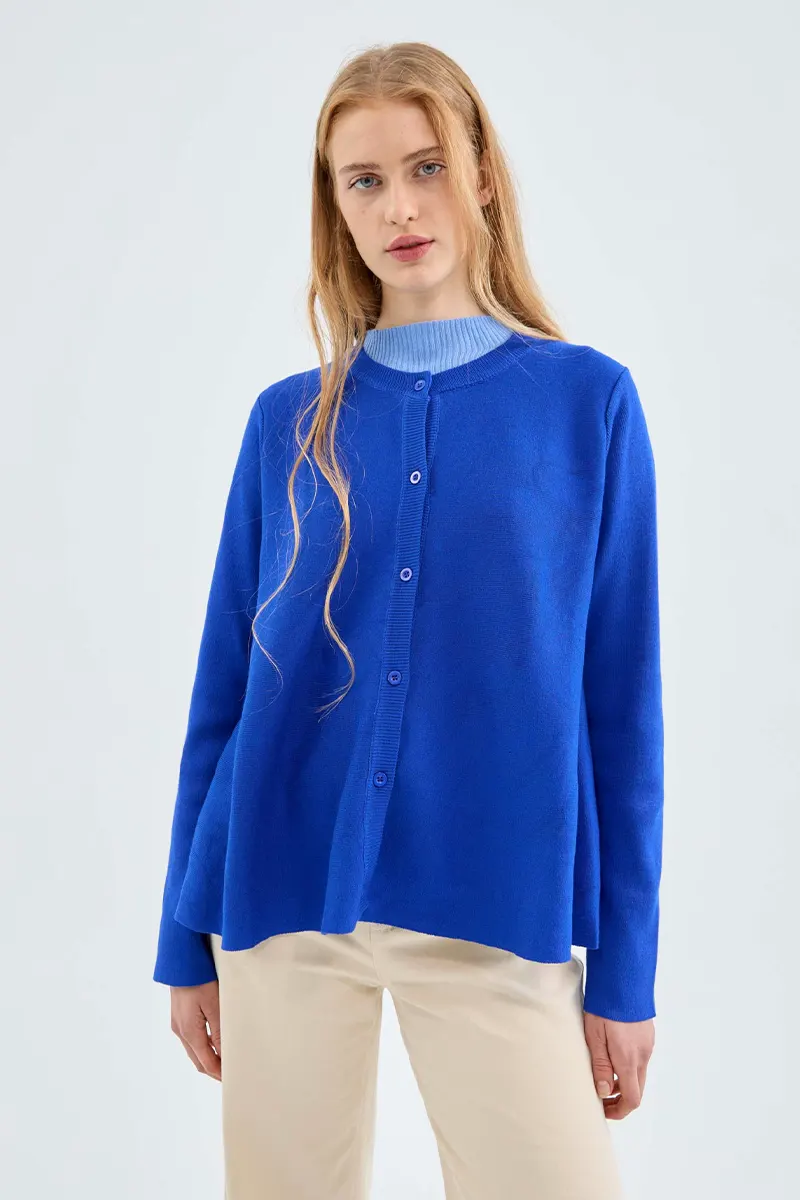 COMPANIA FANTASTICA | Blue Oversized Cardigan