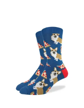 Corgi pizza sock: Delicious corgi-themed pizza socks