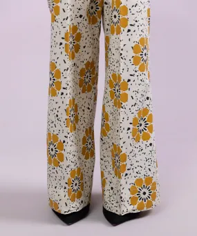 Cotton Bootcut Printed Pants