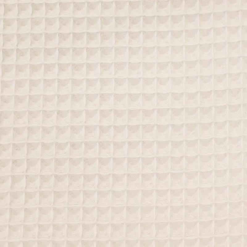 Cotton Double Gauze - Waffle Texture - Pure White