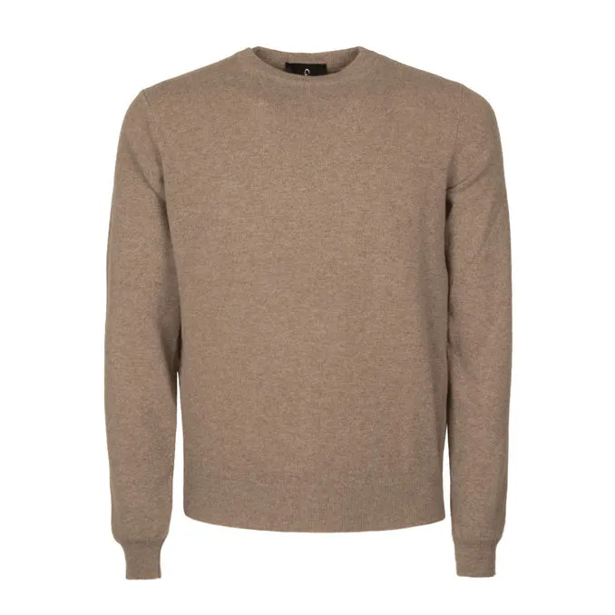 Crew Neck Pullover - Unisex - Taupe Melange