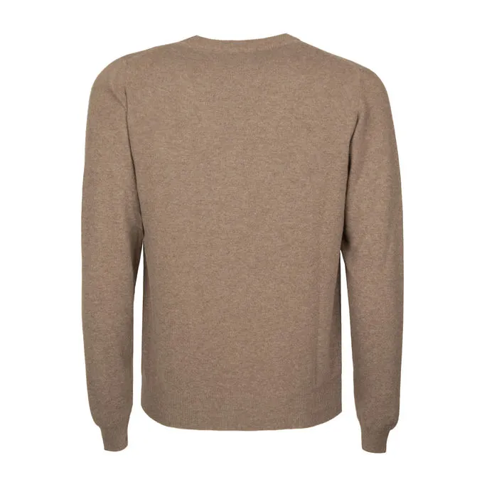 Crew Neck Pullover - Unisex - Taupe Melange