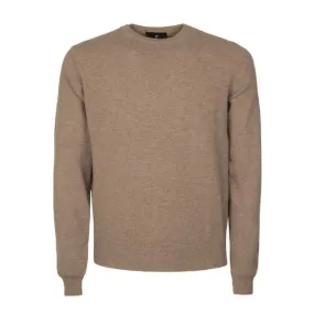 Crew Neck Pullover - Unisex - Taupe Melange