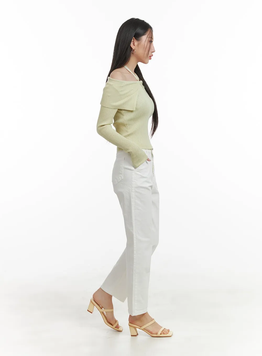 Cropped Straight Pants OA415