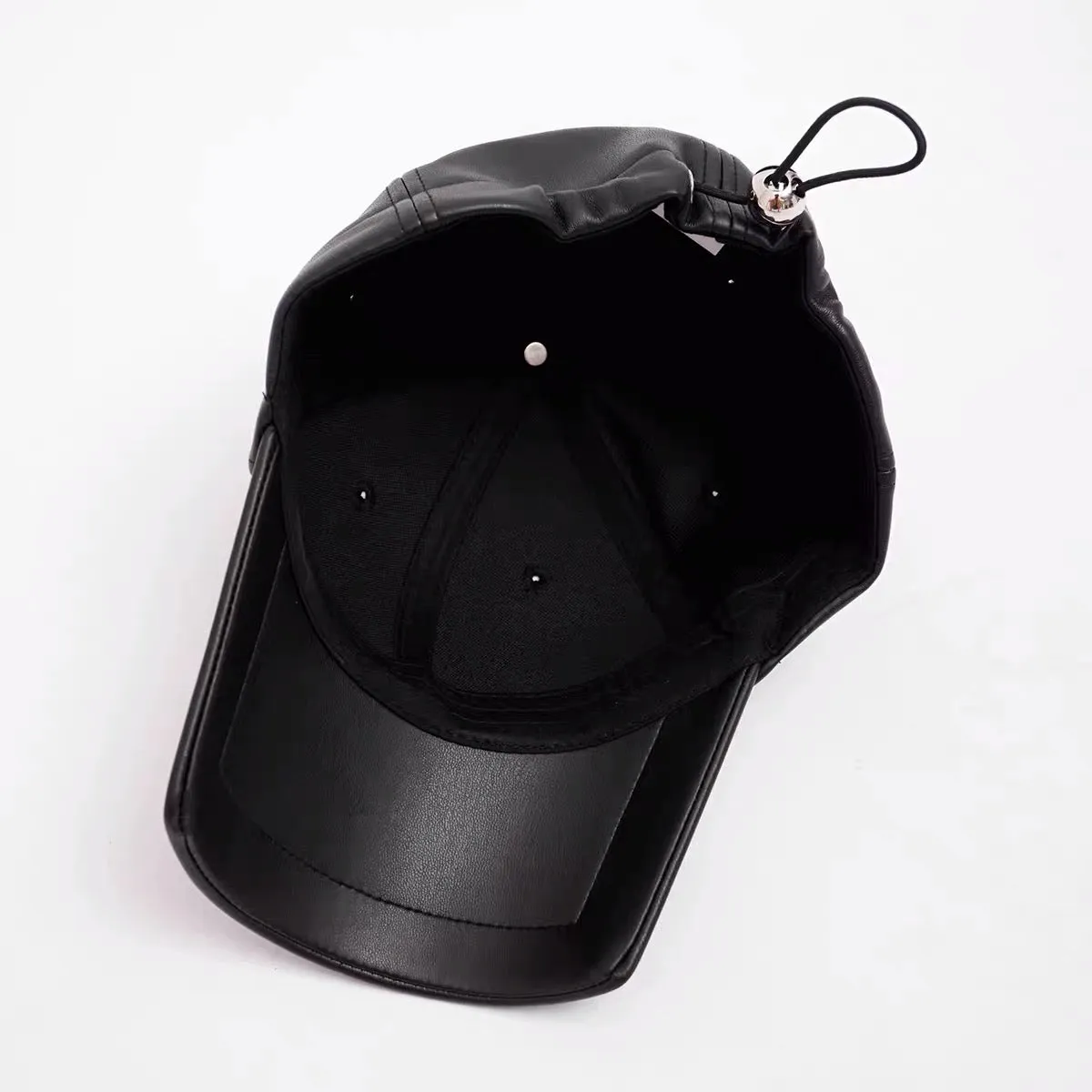 CT leather baseball cap with cropped tongue