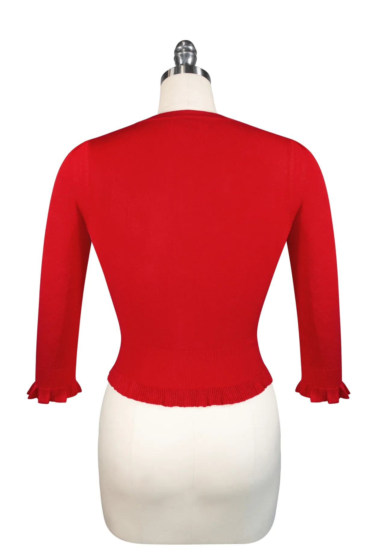 D'Amour Red 3/4 Sleeve Cardigan