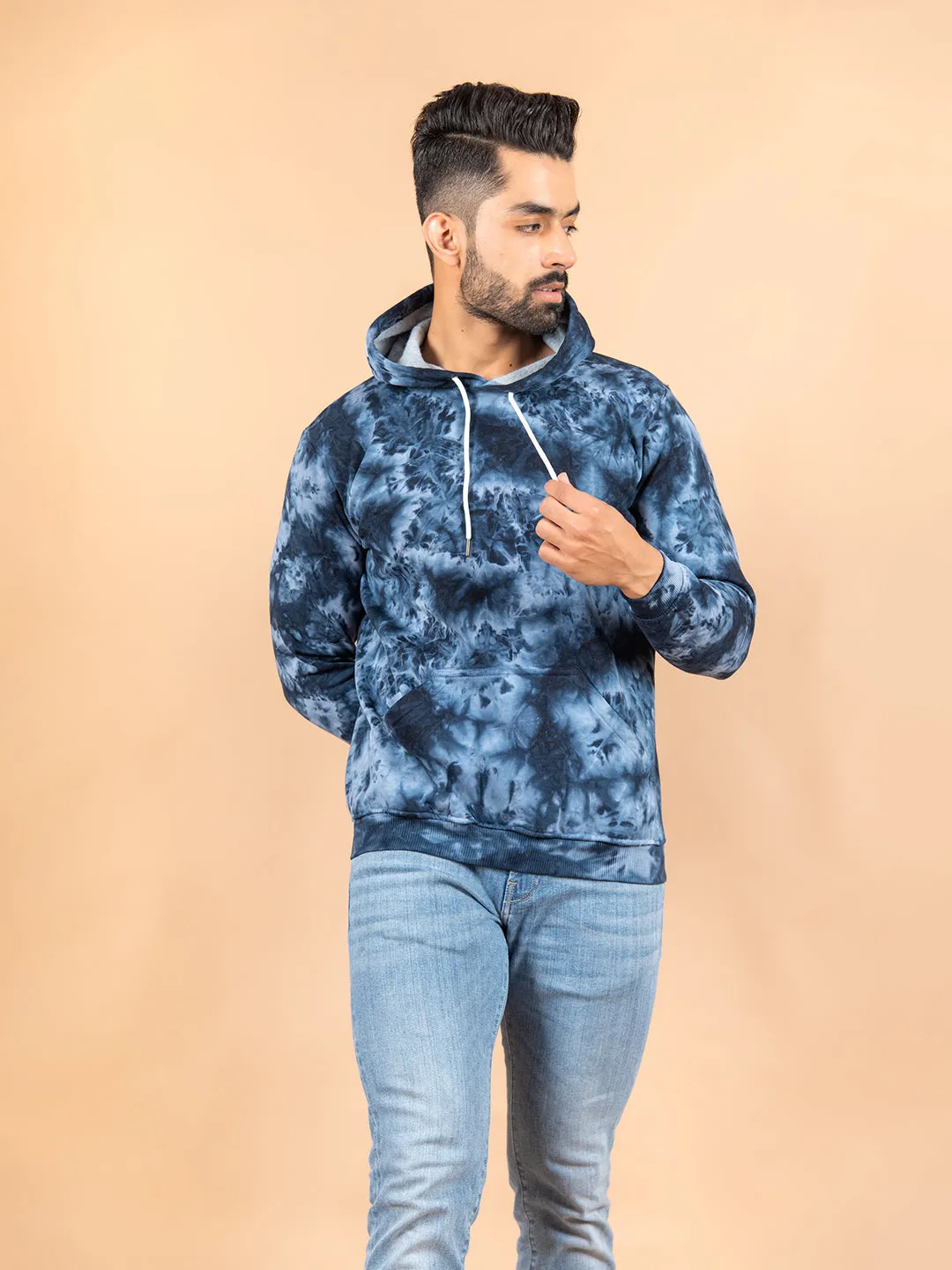 Deep Blue Tie and Dye Hoodie