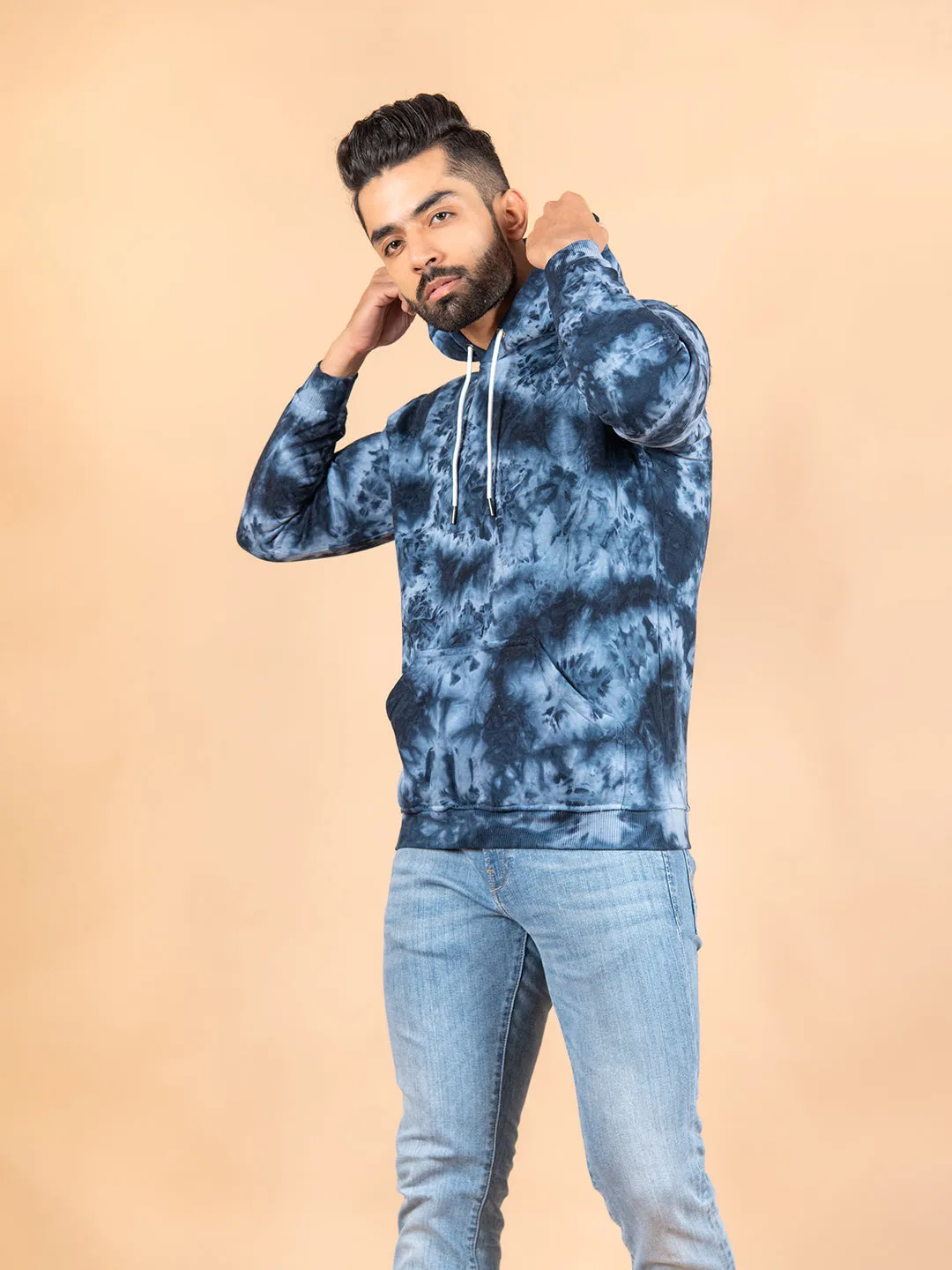 Deep Blue Tie and Dye Hoodie