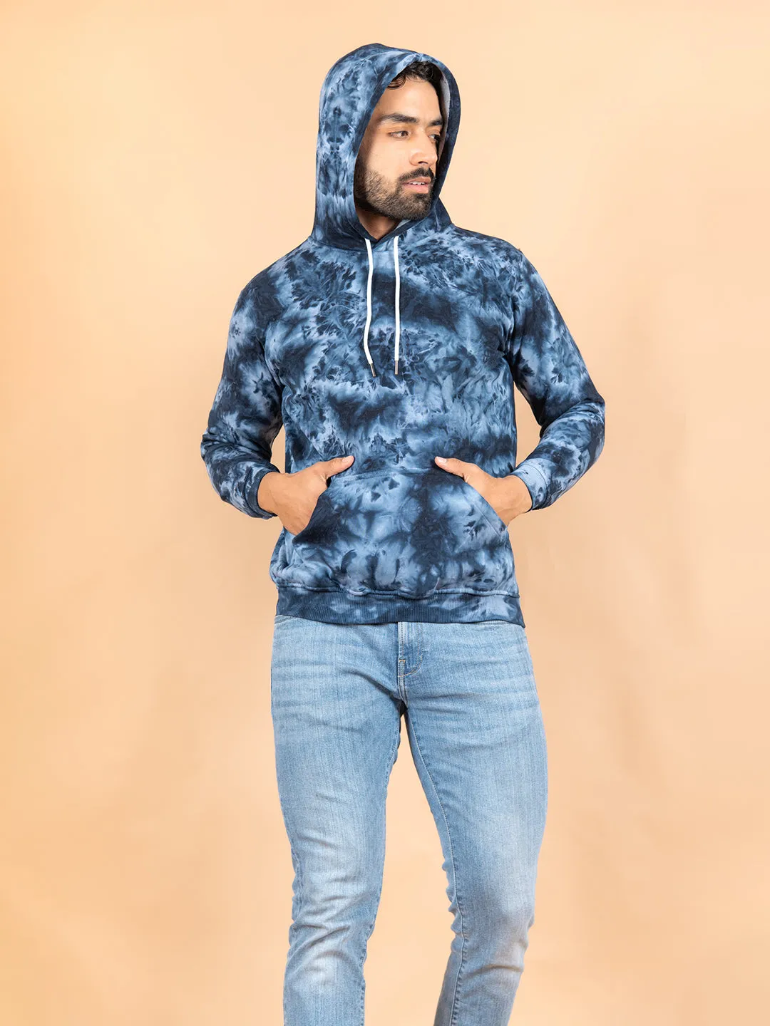 Deep Blue Tie and Dye Hoodie