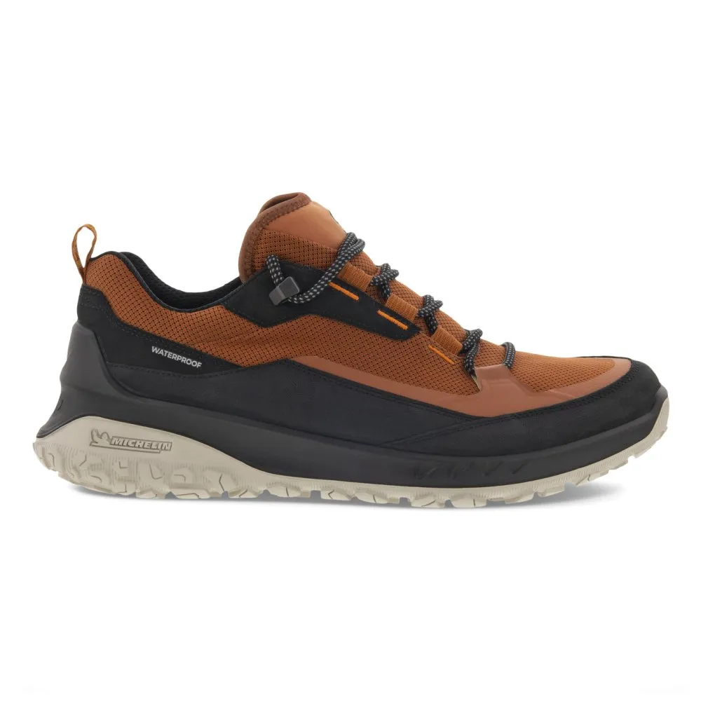 Ecco Men's Waterproof Low Shoe - Black/Cognac