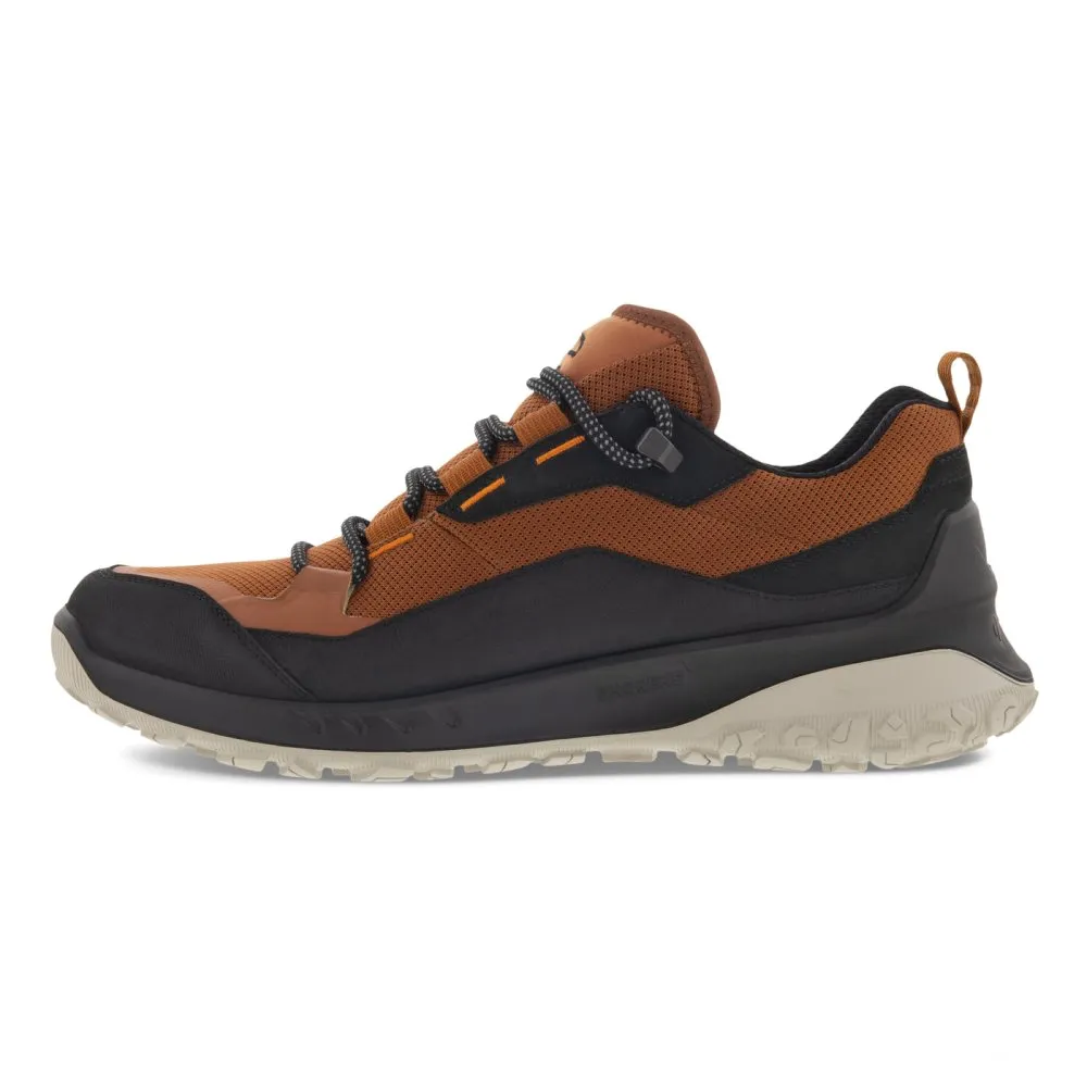 Ecco Men's Waterproof Low Shoe - Black/Cognac