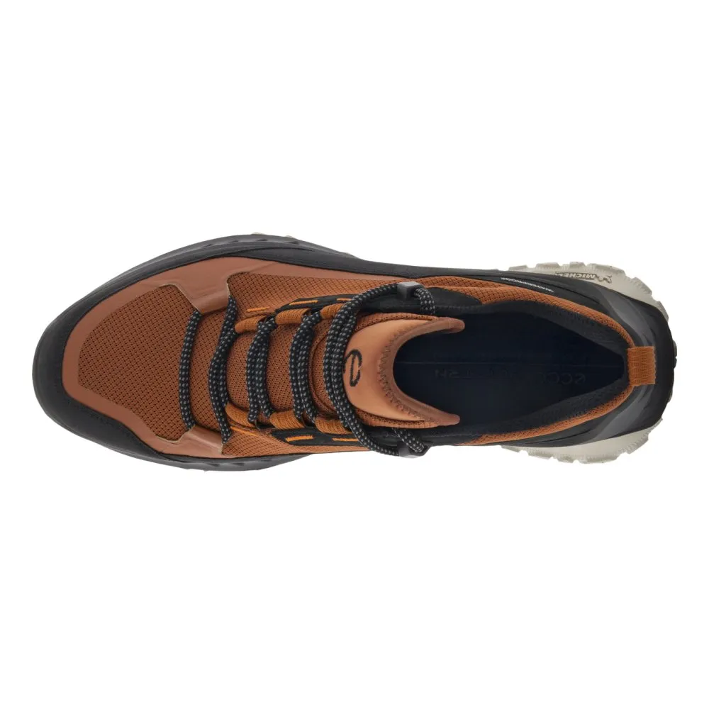 Ecco Men's Waterproof Low Shoe - Black/Cognac