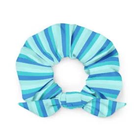 Eco-Friendly Blue Striped Scrunchie