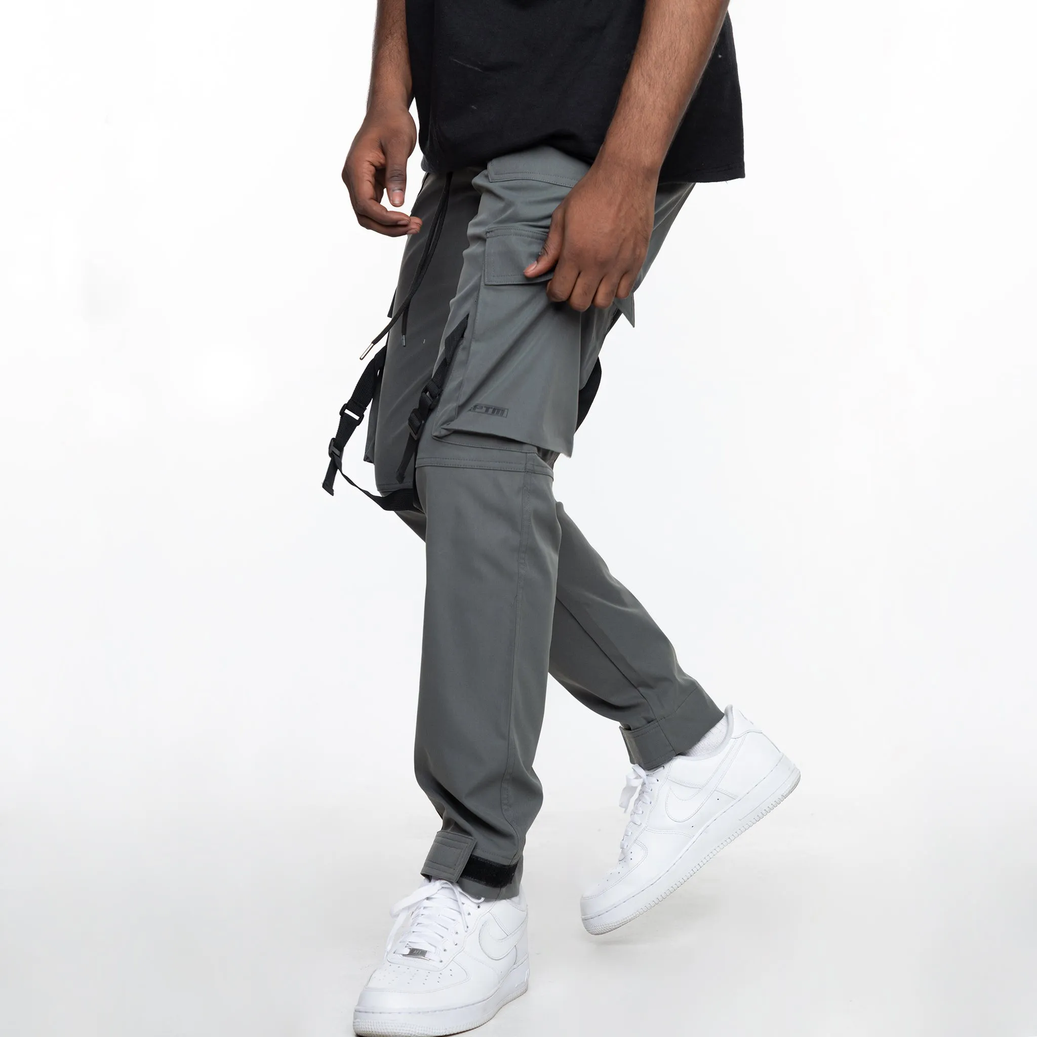 EPTM Strap Cargo Pants - Charcoal