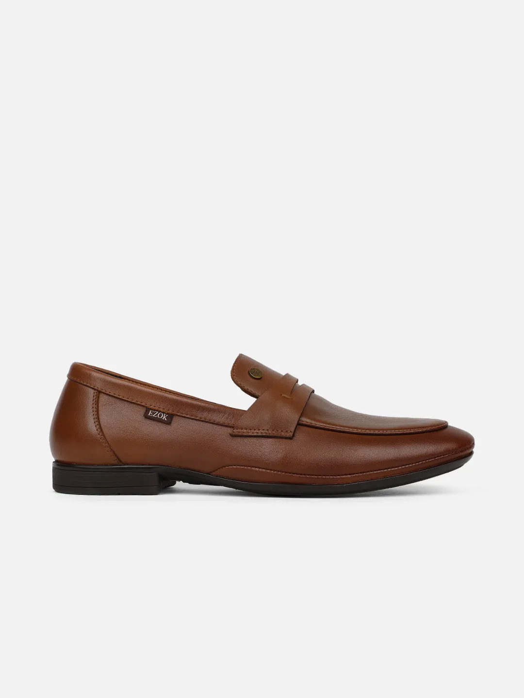 Ezok Brown Leather Loafer Mocassins