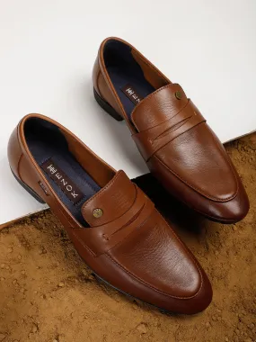 Ezok Brown Leather Loafer Mocassins