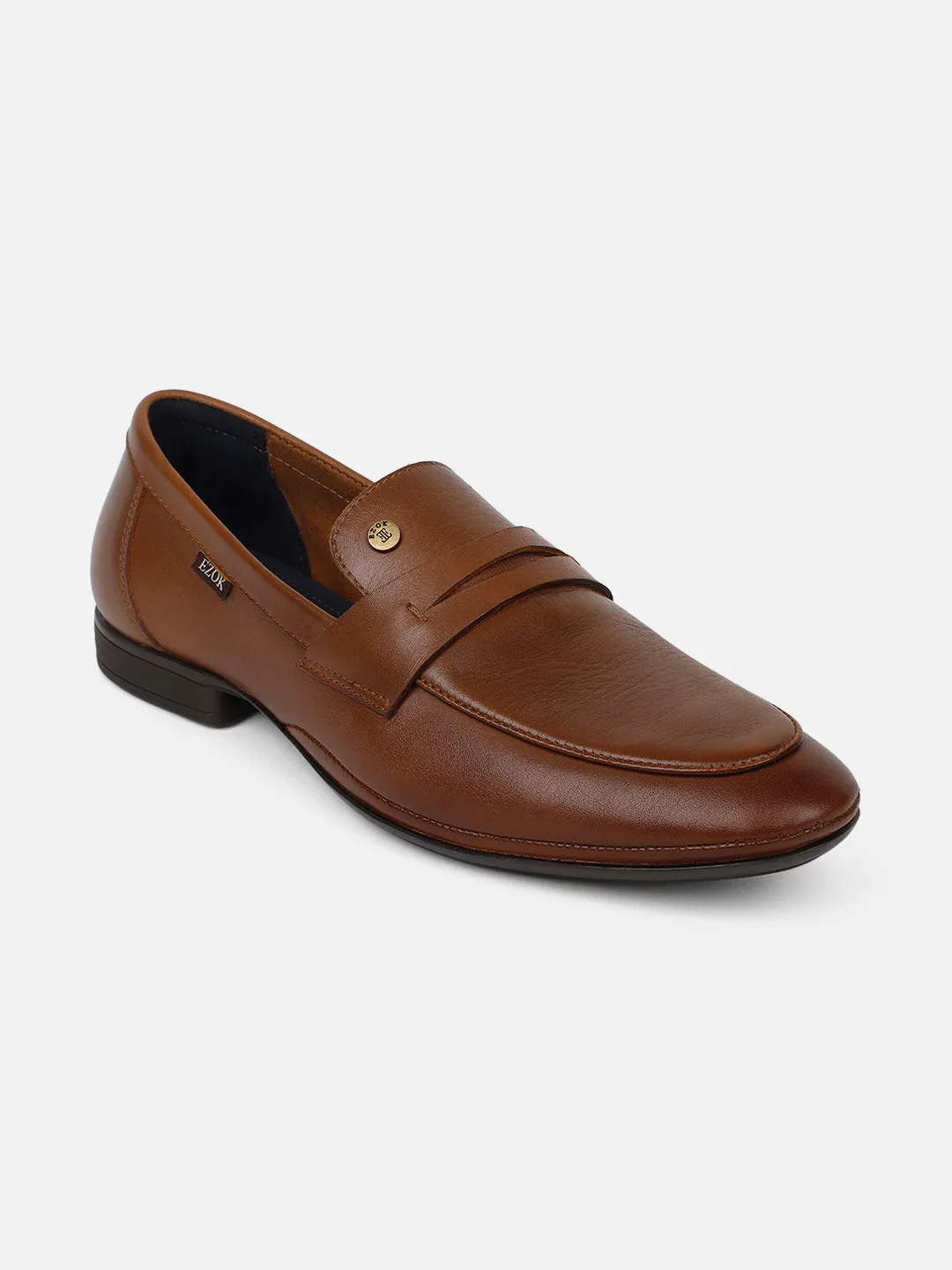 Ezok Brown Leather Loafer Mocassins