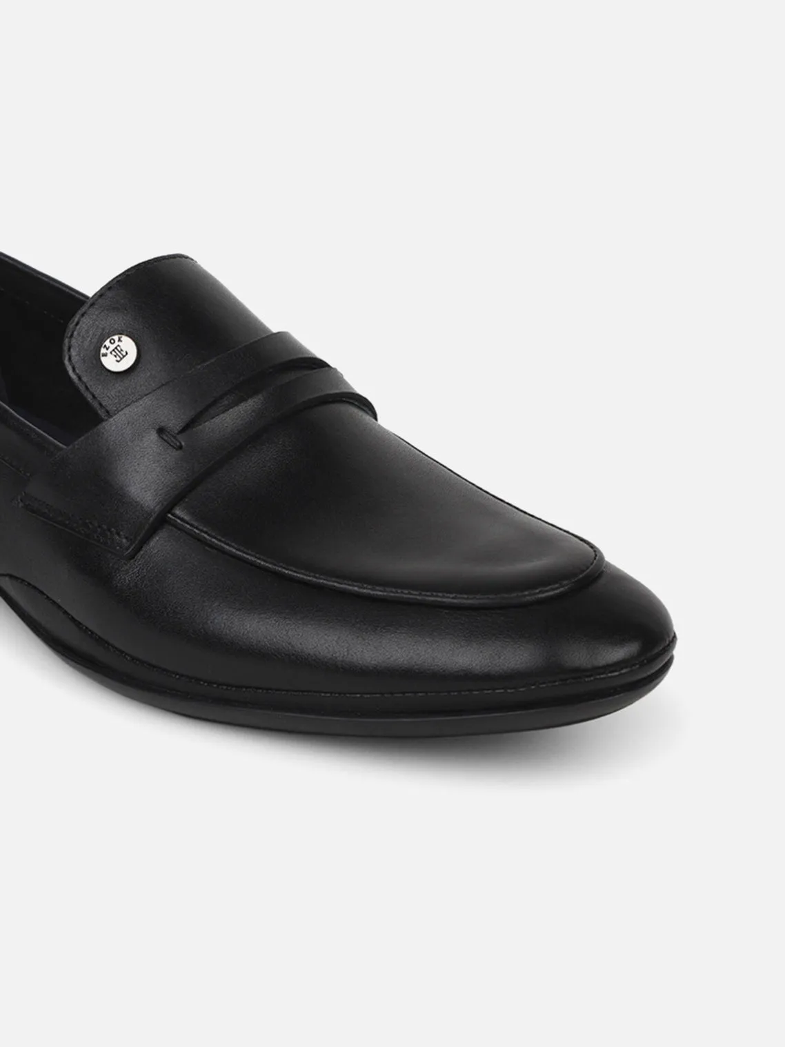 Ezok Men Leather Loafer Mocassins - Black