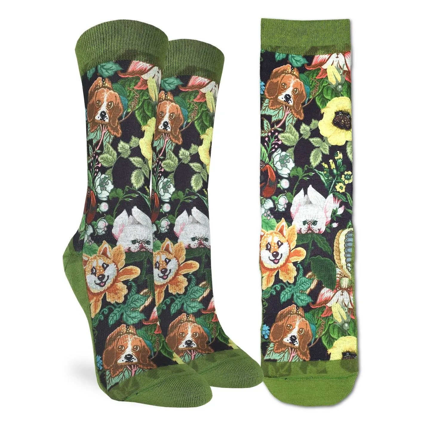 Floral Dog Print Socks - High Energy and Vibrant Designs