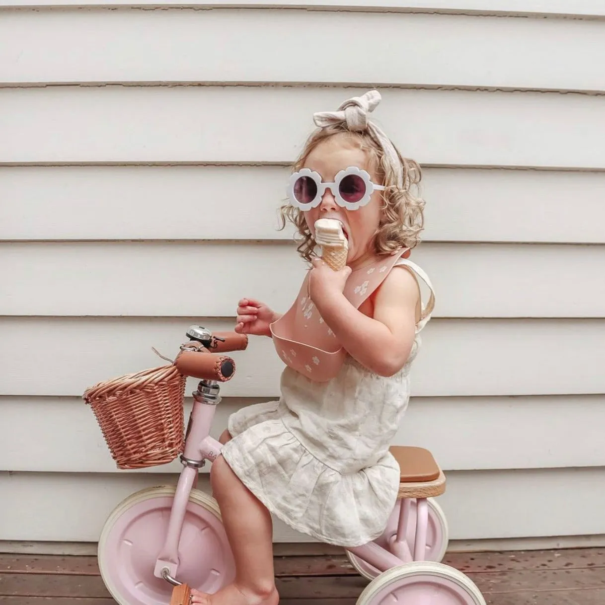 Flower sunglasses for baby and toddler.