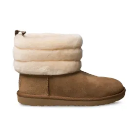 Fluff Mini Quilted Chestnut Boots for Youth - UGG