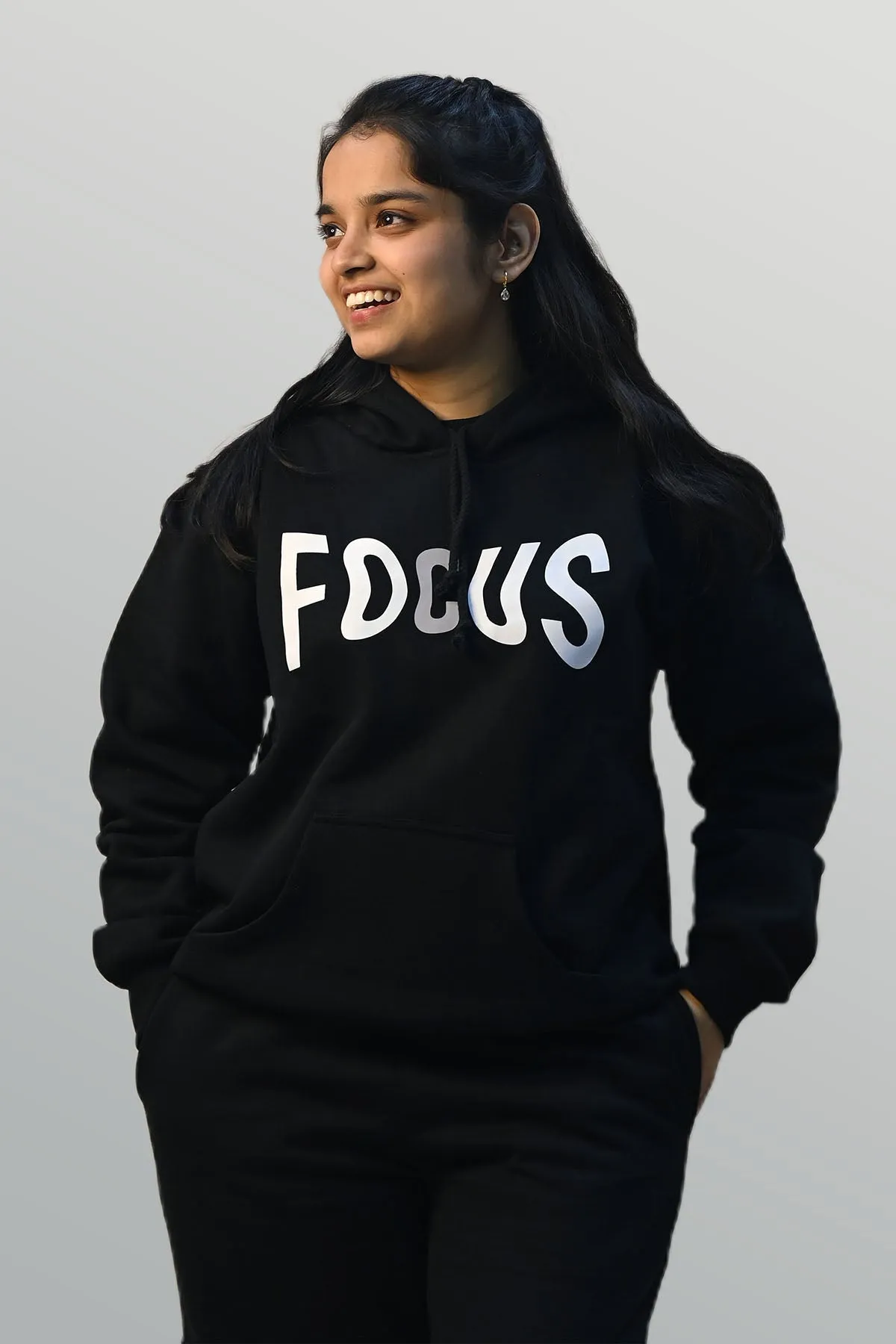 Focus Black Hoodie + Cargo Joggers Co-ord Set