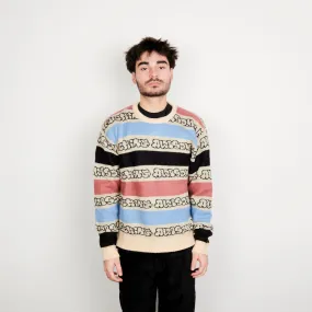 Fucking Awesome Wanto Brushed Sweater - Pink / Black / Blue