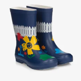 Girls Navy Blue Rain Boots