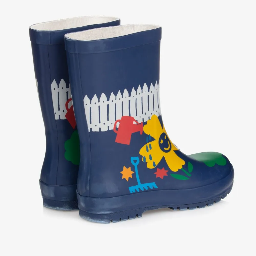 Girls Navy Blue Rain Boots