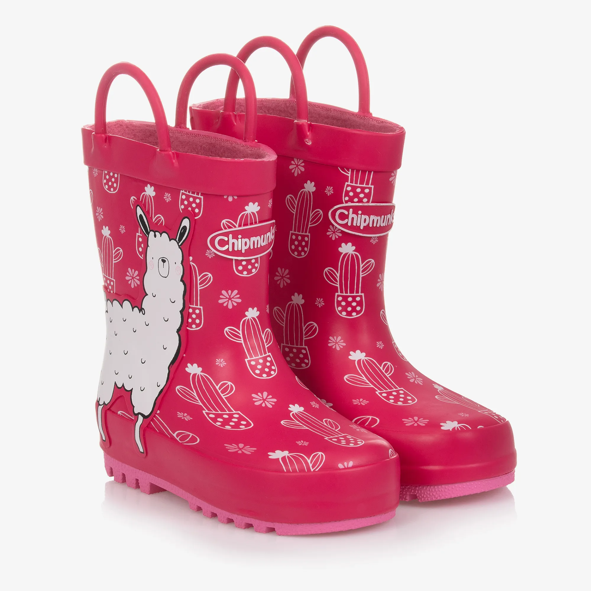 Girls Pink Alpaca Rain Boots