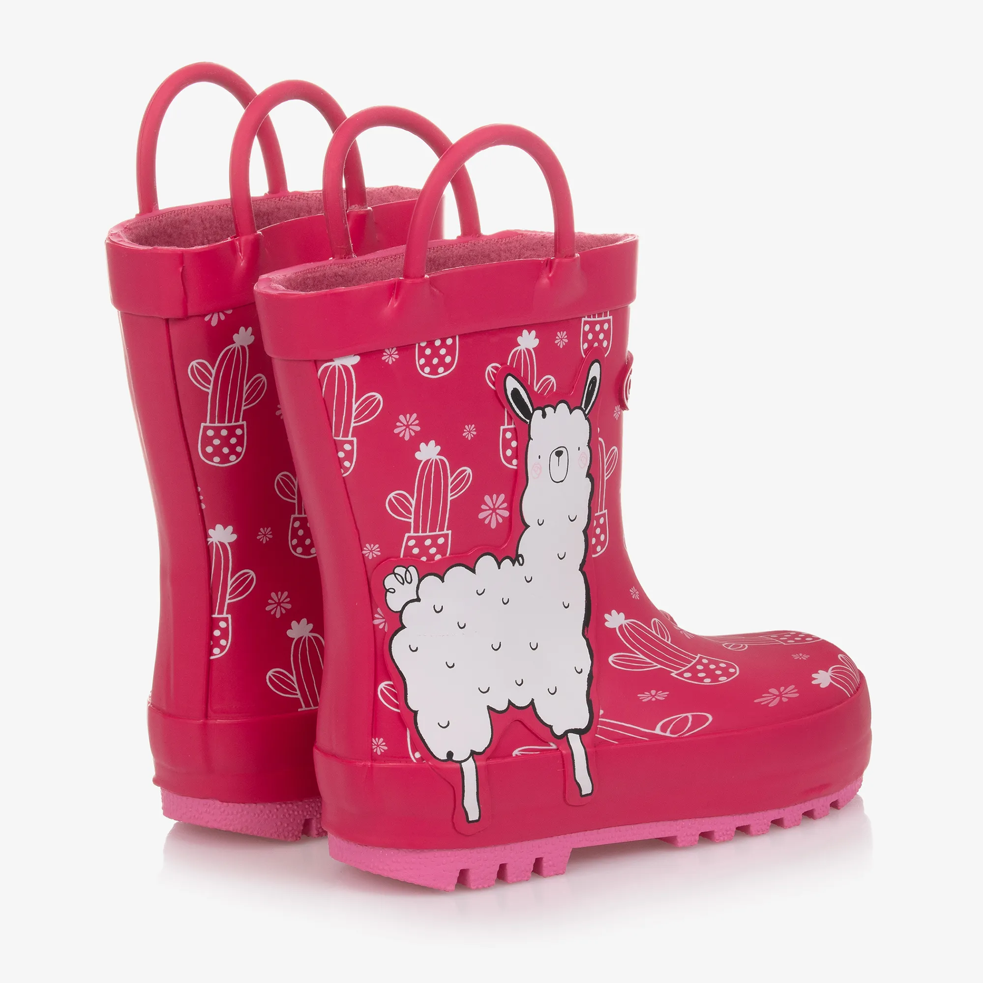 Girls Pink Alpaca Rain Boots