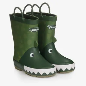 Green Dinosaur Rain Boots