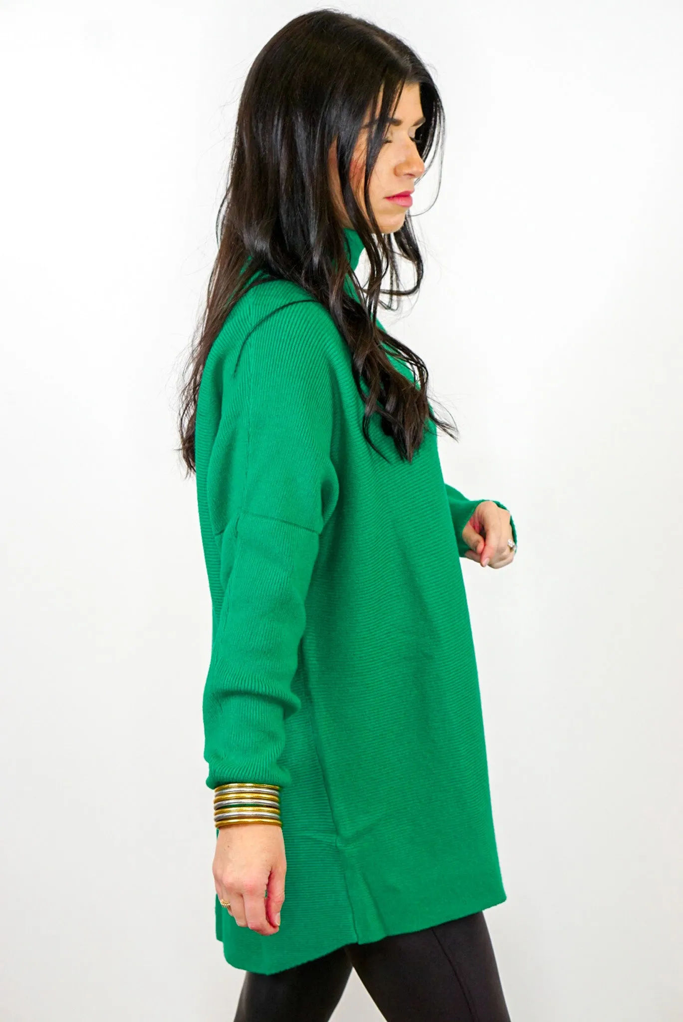 Green Turtleneck Sweater - Shop Now