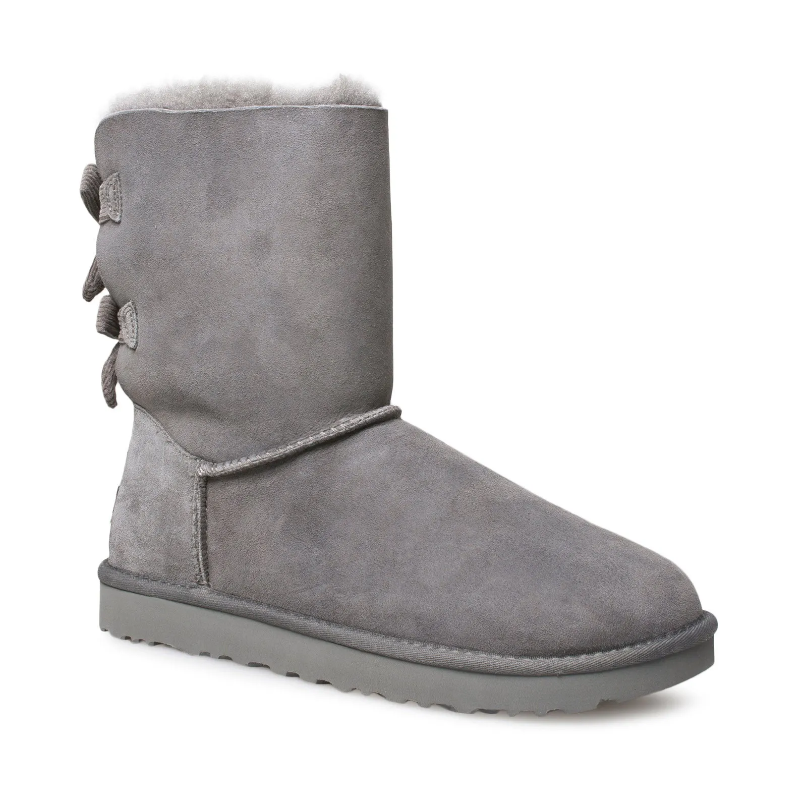 Grey Corduroy Bailey Bow UGG Boots - Women's