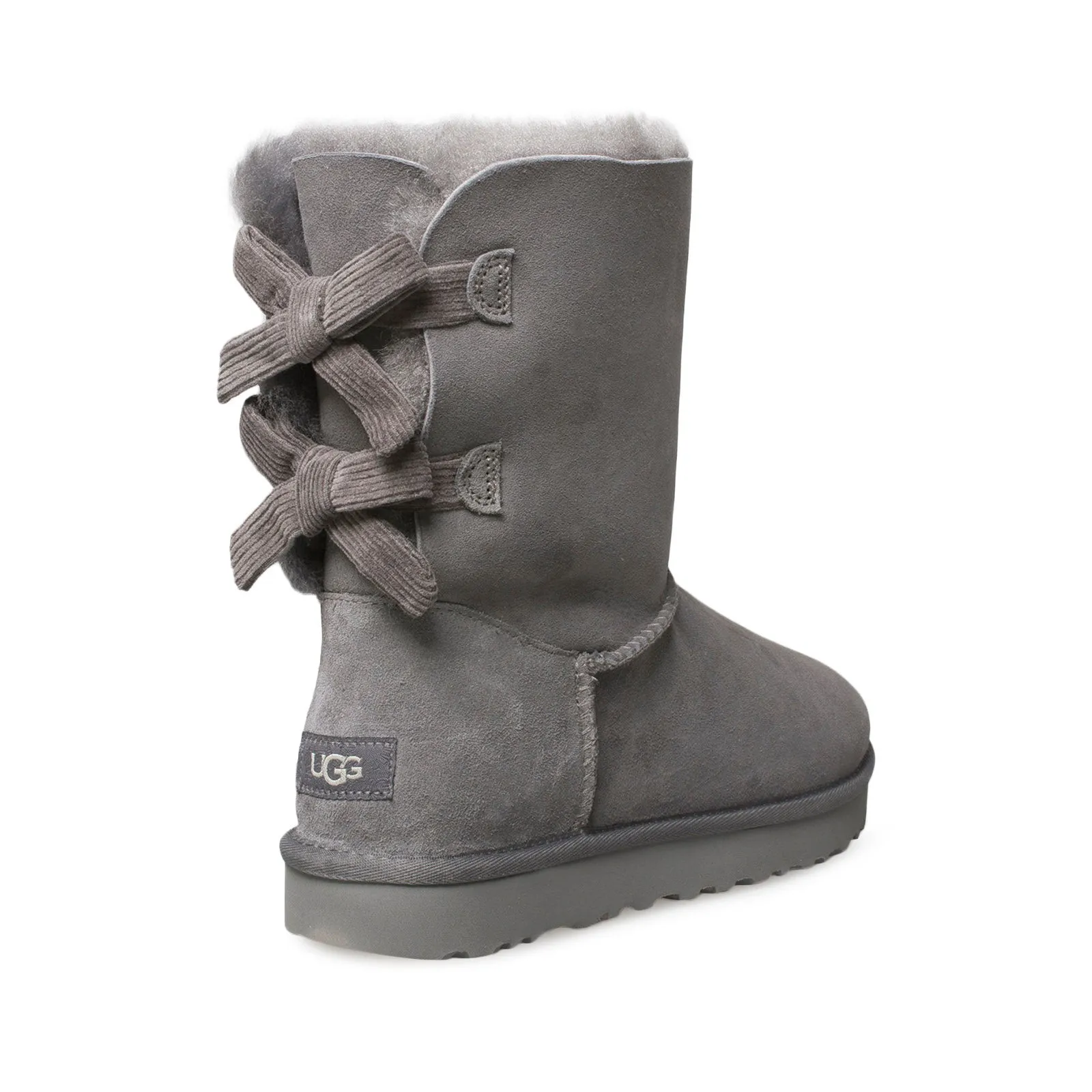 Grey Corduroy Bailey Bow UGG Boots - Women's