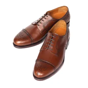 Half Brogue Derby shoes for men in Cuoio (98846)