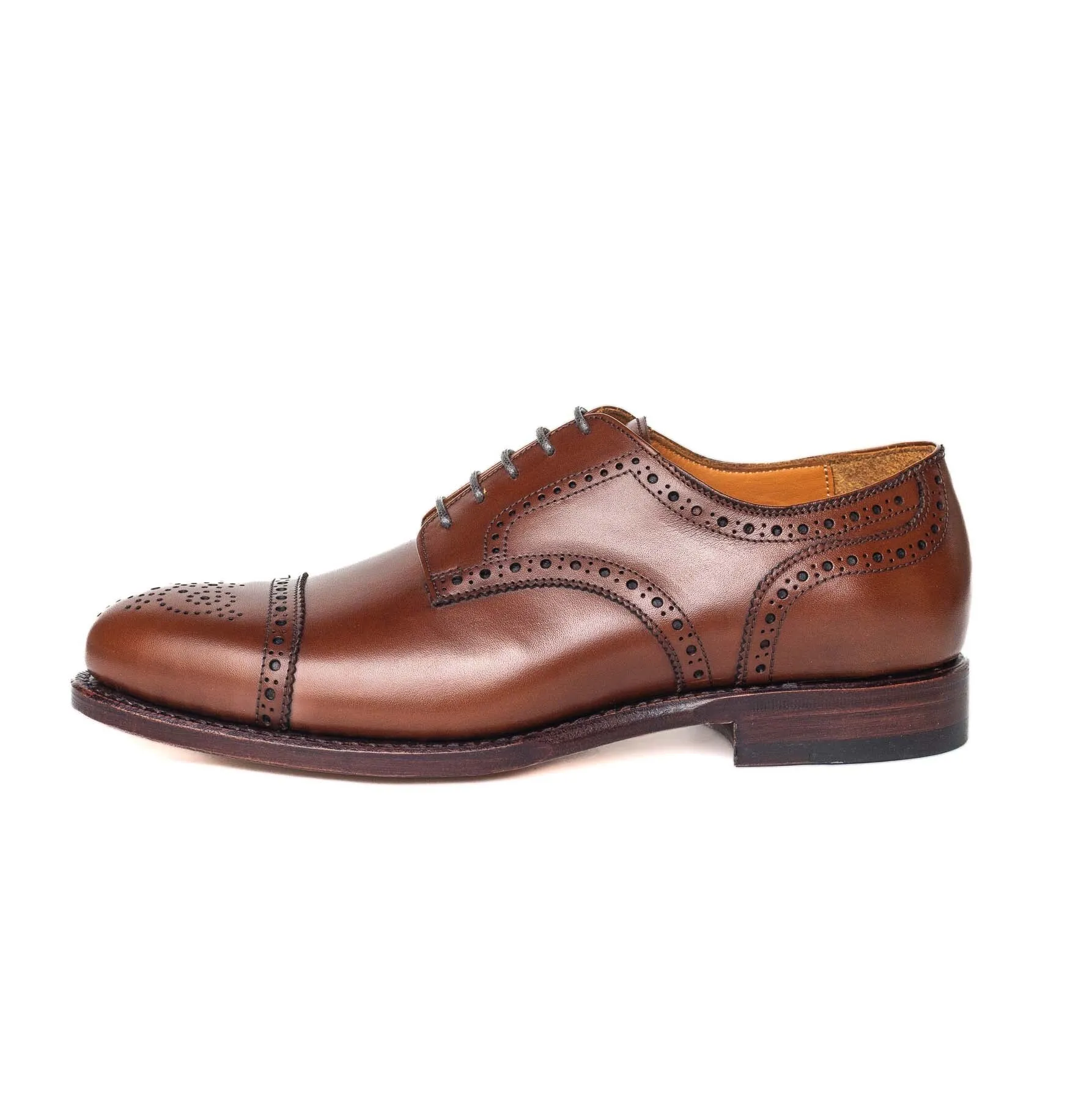 Half Brogue Derby shoes for men in Cuoio (98846)