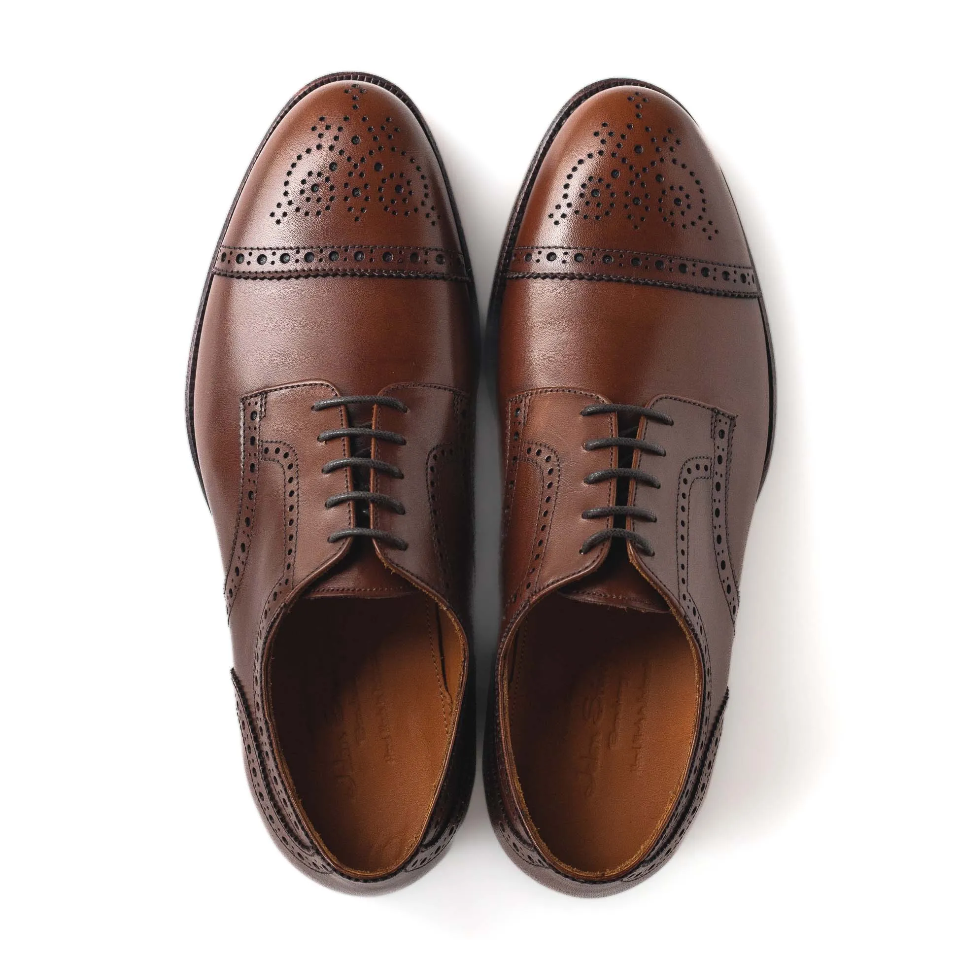 Half Brogue Derby shoes for men in Cuoio (98846)